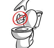 Lingettes désinfectantes • À jeter dans la poubelle, pas dans les toilettes !