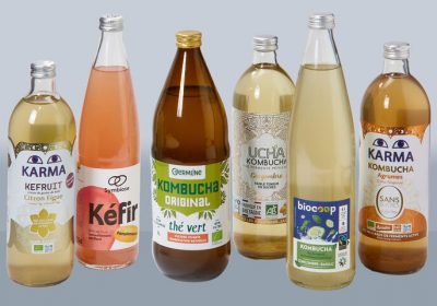 Kéfirs et kombuchas : De l’alcool non déclaré sur les étiquettes !